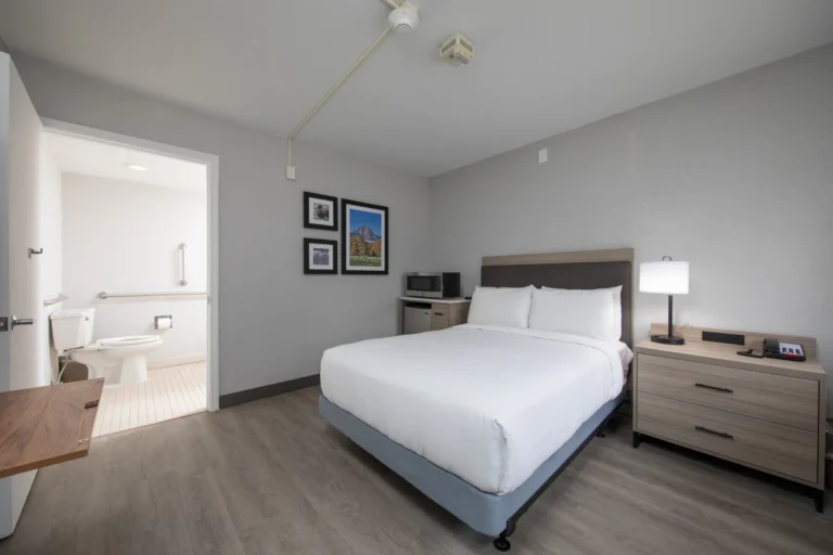Full bed size ADA roll in room image